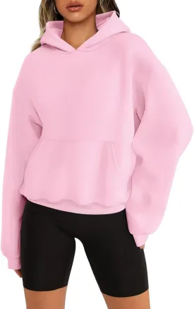 Womens Sweatshirts Cropped Hoodies Fleece Long Sleeve Sweaters Pullover Tops Fall Winter Clothes With Pockets